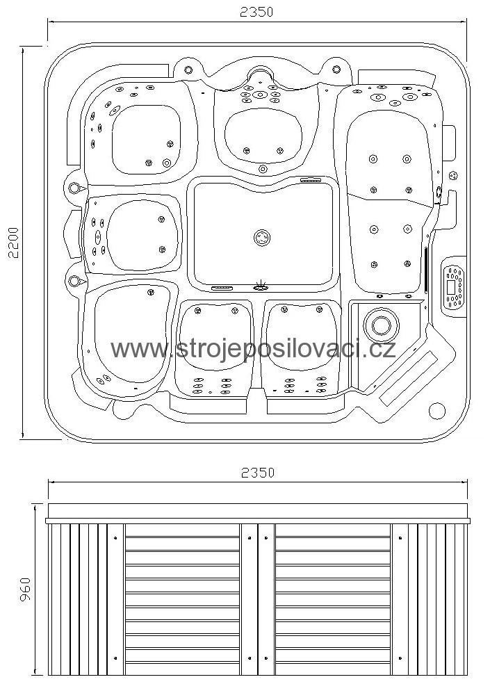 Hydromasažní vana pro 7 osob 5501