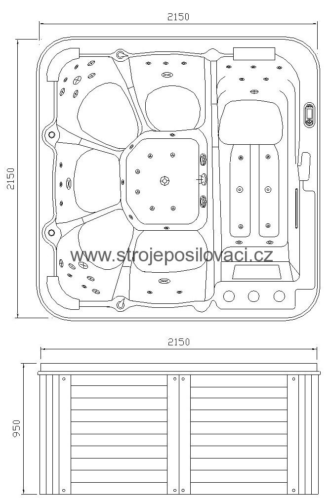 Hydromasažní vana pro 6 osob 5502